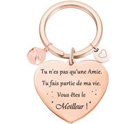 Meilleure Amie Femme Cadeau Amie Porte Clés Fe mme Cade a u Amitié Cade au Anniversaire F emme Idee Ca deau Femm e Personnalisé C adeau Collègue De Travail Femme, Or Rose