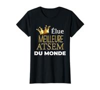 Meilleure Atsem Monde Couronne Or pour Femme De Valeur T-Shirt