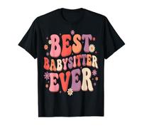 Meilleure Baby-Sitter Ever Retro Groovy T-Shirt Graphique avec Valeur