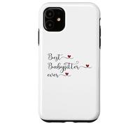 Meilleure Baby-Sitter Mignon Typographie Design avec Un cœur Coque pour iPhone 11