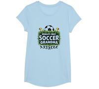 Meilleure championne de Grand-mère de Football au Monde pour Femmes T-Shirt, Fille, Bleu Céleste, S