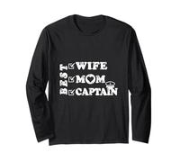 Meilleure épouse, Maman Capitaine, Pilote ou Skipper autonomisée Femmes Manche Longue