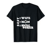 Meilleure épouse, Maman et travailleuse Sociale - Illustration autonomisée des Femmes T-Shirt