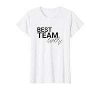 Meilleure équipe jamais Boss Day Appreciation Manager Work T-Shirt Graphique avec Valeur, Femme, Blanc, XL