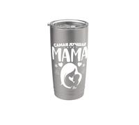 Meilleure maman avec bébé grossesse Russie Russia Gobelet isotherme en acier inoxydable double paroi