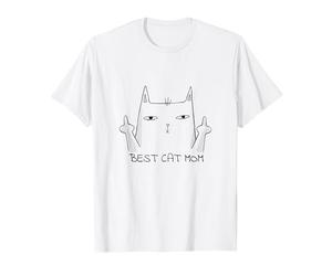 Meilleure maman chat, chat à doigts du milieu T-Shirt
