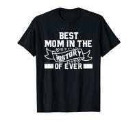 Meilleure Maman dans l'histoire de la maternité familiale Mignonne T-Shirt Graphique avec Valeur, Homme, Noir, M
