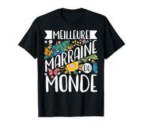 Meilleure Marraine Du Monde Tante Filleul Cadeau T-Shirt