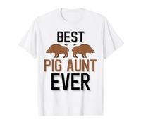Meilleure Tante Cochon de Tous Les Temps à chasser Le Sanglier T-Shirt Graphique avec Valeur