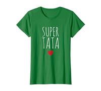 Meilleure Tata du Monde Super Tata Tante Cadeau T-Shirt, Femme, Vert Kelly, XL