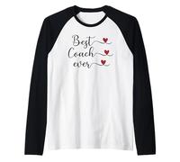 Meilleure Typographie en Forme de cœur de Coach de Tous Les Temps Manche Raglan
