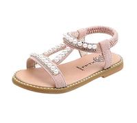 Meilleure Vente!LuckyGirls Enfant en Bas âge Enfants bébé Filles Perle Cristal Unique Princesse Chaussures Romaines Chaussures Sandales(Rose,26)