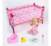 Meilleure Vente - Poussette Pour Poupee, Accessoires Pour Bebe, Poussette Pour Bebe, Chaise De Salle A Manger, Chaise A Bascule, Balancoire Pour Poupees, Pliable Et Legere