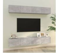 Meilleures Armoire HiFi suspendus | Meubles TV muraux 4 pcs | - gris béton - 100x30x30cm SSD36815910