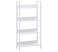 Meilleures Bibliothèque à 4 niveaux blanc 60x27,6x124,5cm bois ingénierie|Meuble de Rangement pour Livres SSD23202825