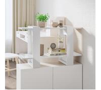 Meilleures Bibliothèque|Cloison séparateur - Blanc brillant - 80x30x51cm|Meuble de Rangement pour Livres SSD30397371