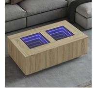 Meilleures Bout de canapé|Table basse de salon - SHOP - avec LED - infini - chêne sonoma - 116x69x40cm SSD84638088