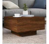 Meilleures Bout de canapé|Table basse de salon - SHOP - avec lumières LED - chêne marron - 55x55x31cm SSD46323271