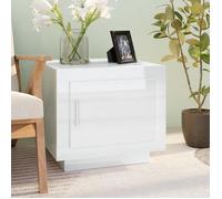 Meilleures Bout de canapé|Table basse de salon - SHOP - Blanc brillant - 51x50x45cm - bois d'ingénierie SSD91231998