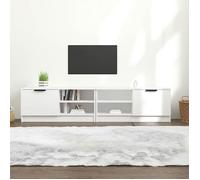 Meilleures Buffet televiseur | Lot de Meubles TV 2 pcs | Blanc 80x35x36,5cm - bois d'ingénierie SSD97140772