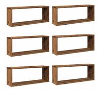 Meilleures Étagères murales - Meuble étagère d'exposition - cube 6 pcs vieux bois 60x15x23 cm SSDC2961646
