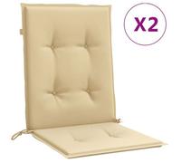 Meilleures Galette de Siège-Coussins - Anti-glissement - de chaise à dossier bas lot de 2 beige mélangé tissu SSD3593663