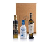 Meilleures Huiles du Monde Mario Solinas 2025 - Coffret en bois 3x500 ml