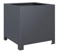 Meilleures Jardinière - SHOP - Pot de fleurs-Bac à fleurs anthracite 40x40x40 cm acier SSD6628226