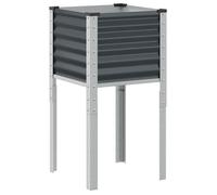 Meilleures Jardinière - SHOP - Pot de fleurs-Bac à fleurs anthracite 45x45x88 cm acier SSD8218109