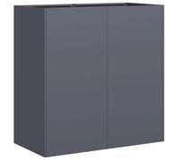 Meilleures Jardinière - SHOP - Pot de fleurs-Bac à fleurs anthracite 80x40x80 cm acier laminé à froid SSD6751797