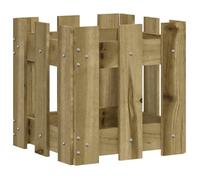 Meilleures Jardinière - SHOP - Pot de fleurs-Bac à fleurs - avec design de clôture 30x30x30 cm pin imprégné SSD4303082