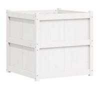 Meilleures Jardinière - SHOP - Pot de fleurs-Bac à fleurs d'extérieur blanc 70x70x70 cm bois de pin massif SSD2195247