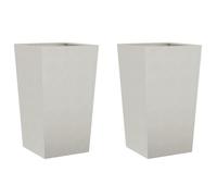 Meilleures Jardinière - SHOP - Pot de fleurs-Bac à fleurss 2 pcs 45x45x75 cm acier inoxydable SSD5200563
