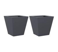 Meilleures Jardinière - SHOP - Pot de fleurs-Bac à fleurss 2 pcs anthracite 30x30x30 cm acier SSD2272294