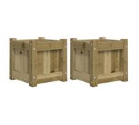 Meilleures Jardinière - SHOP - Pot de fleurs-Bac à fleurss 2 pcs bois de pin imprégné SSD5961122