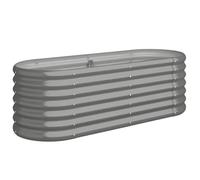 Meilleures Lit surélevé de jardin - SHOP -Jardinière-Bac à fleurs Acier enduit de poudre 114x40x36 cm gris SSD3302659