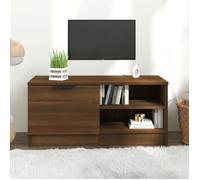 Meilleures Meuble TV - chêne marron - 80x35x36,5cm - bois d'ingénierie SSD33255709