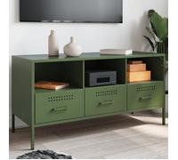 Meilleures Meuble TV - vert olive - 100,5x39x50,5cm acier SSD38343211