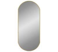 Meilleures Miroir mural miroir déco pour salle de bain salon chambre ou dressing Doré 80x35 cm Ovale - shop34826063