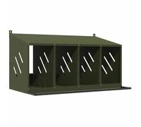 Meilleures Poulailler-Abris-Nichoir à poules - avec 4 compartiments vert olive métal SSD9762566