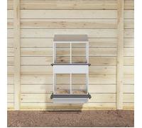 Meilleures Poulailler-Abris-Nichoir de poules - avec 4 compartiments Métal argenté galvanisé SSD1836832