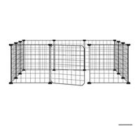 Meilleures Poulailler-Enclos-Cage animaux - de compagnie à 12 panneaux et porte Noir 35x35 cm SSD5661787