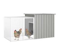 Meilleures Poulailler-Enclos-Cage pour poules - Gris 200x91x100 cm - acier galvanisé SSD9193976