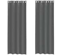 Meilleures Rideau fenêtre-Rideaux en voile avec œillets 2 pcs gris foncé 140x300 cm SSDC8649704