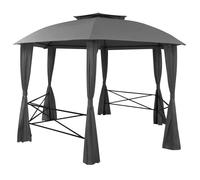 Meilleures Tonnelle de jardin-Chapiteau - Anti UV - tente de jardin avec rideaux Hexagonal 360 x 265 cm SSD1919078