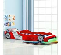 Meilleures Ventes Lit voiture de course pour enfants avec LED 90 x 200 cm Rouge®ZGPLRE®