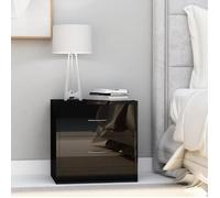 Meilleures Ventes Table de chevet Table de nuit Noir brillant 40 x 30 x 40 cm Aggloméré®WLAVUP®