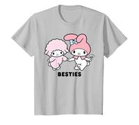 Meilleurs Amis de Sanrio My Melody Meilleurs Amis T-Shirt, Enfant, Argent, 4 Ans