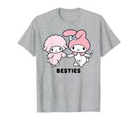 Meilleurs Amis de Sanrio My Melody Meilleurs Amis T-Shirt, Homme, Gris Chiné, L