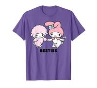 Meilleurs Amis de Sanrio My Melody Meilleurs Amis T-Shirt, Homme, Violet Chiné, 3XL